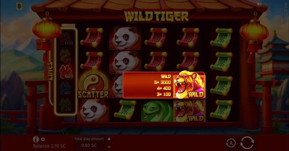 Wild Tiger Slot at Mega Bonanza Casino